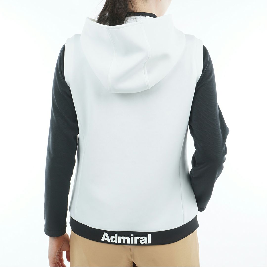 [アドミラル ゴルフ]レディース ダンボール フーディーベスト　ホワイト