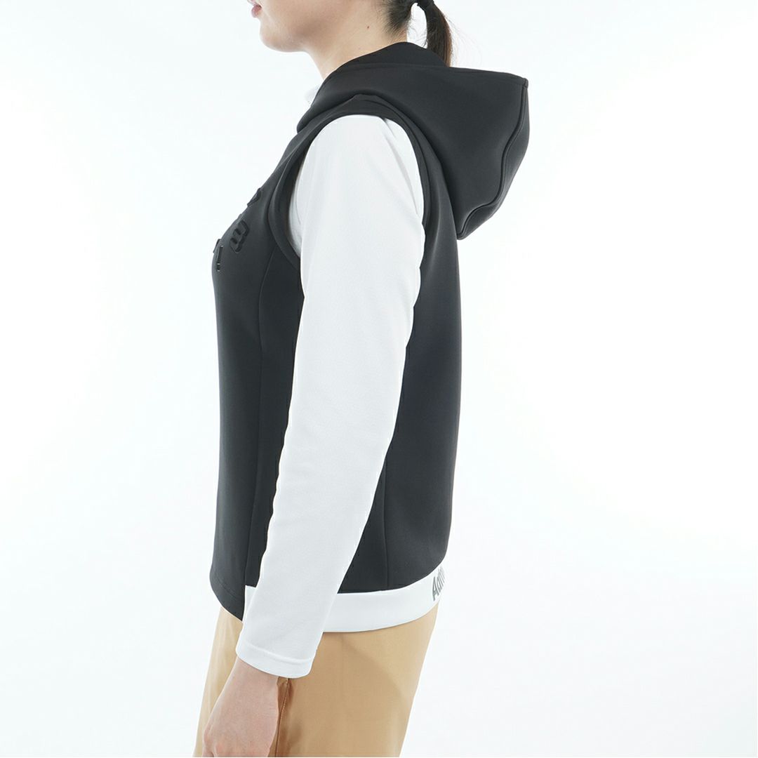 [アドミラル ゴルフ]レディース ダンボール フーディーベスト　ブラック