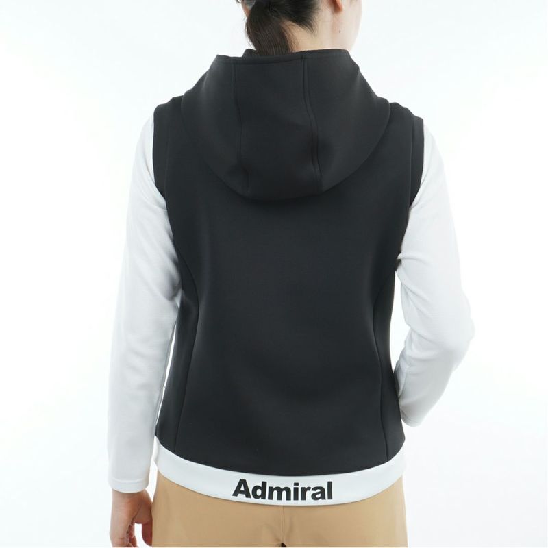 [アドミラル ゴルフ]レディース ダンボール フーディーベスト　ブラック