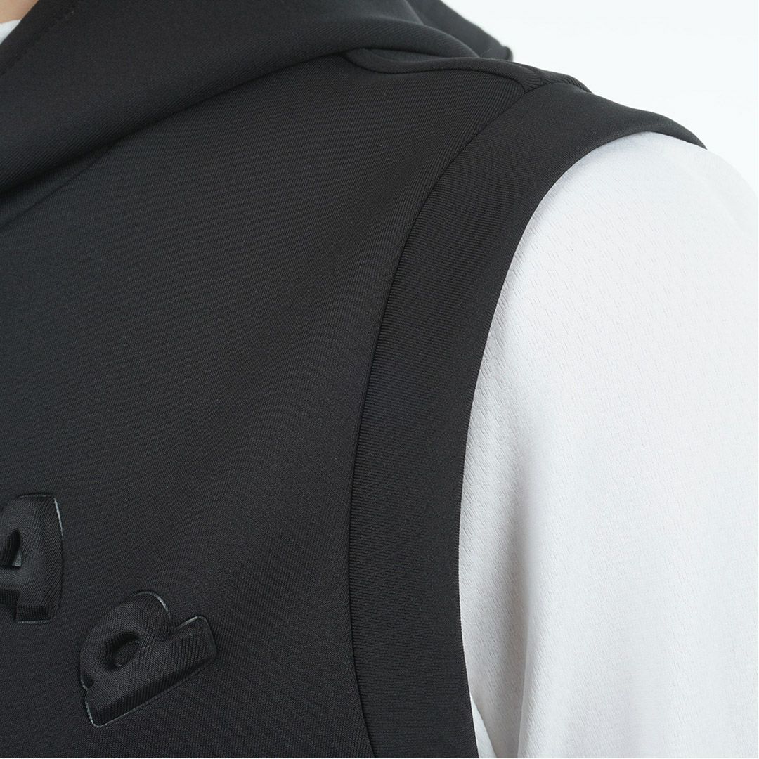 [アドミラル ゴルフ]レディース ダンボール フーディーベスト　ブラック