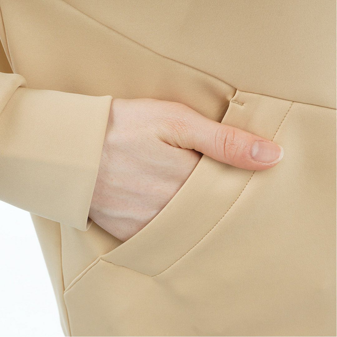 [アドミラル ゴルフ]レディース ダンボール フーディーパーカ　サンドベージュ