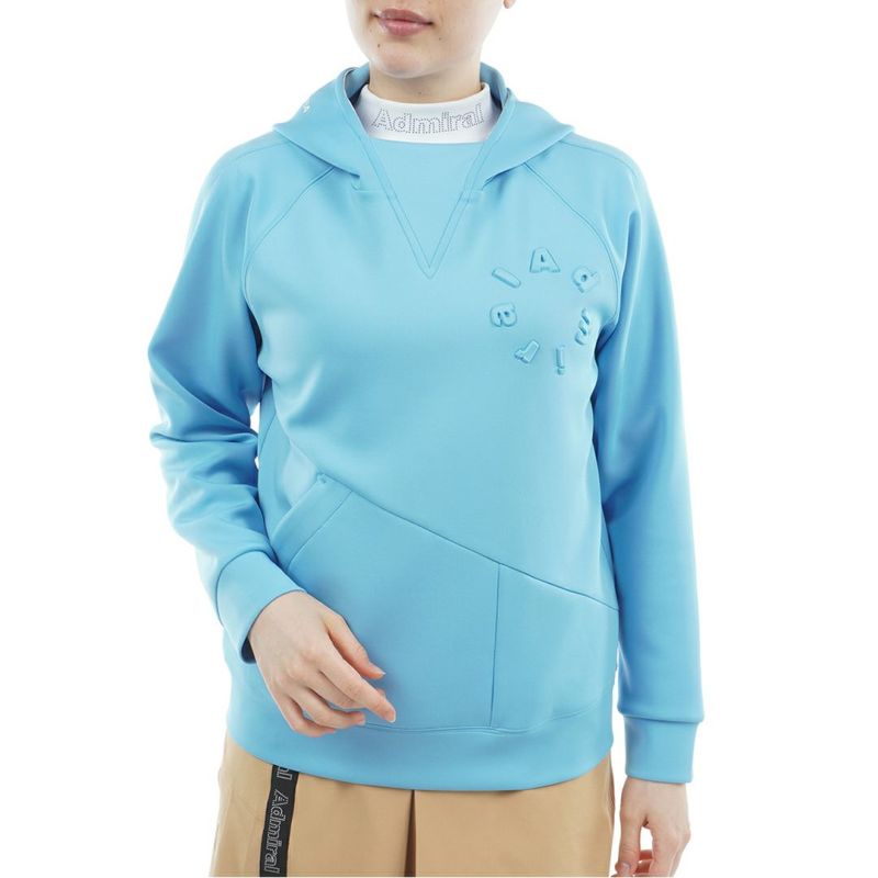 [アドミラル ゴルフ]レディース ダンボール フーディーパーカ　アイスブルー