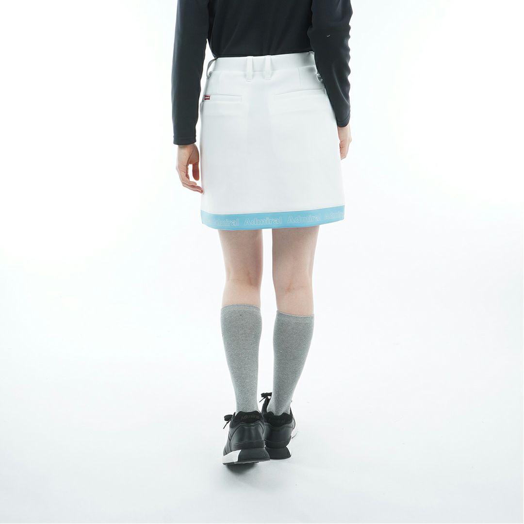 [アドミラル ゴルフ]レディース バックロゴ ダンボールスカート　ホワイト