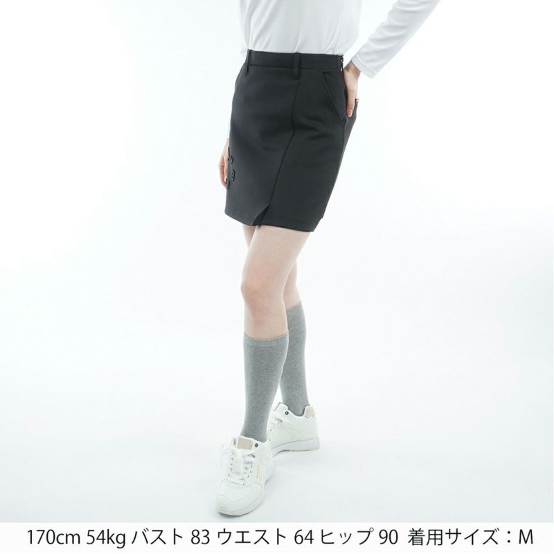 [アドミラル ゴルフ]レディース バックロゴ ダンボールスカート　ブラック