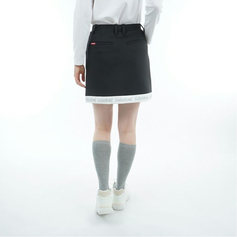 [アドミラル ゴルフ]レディース バックロゴ ダンボールスカート　ブラック