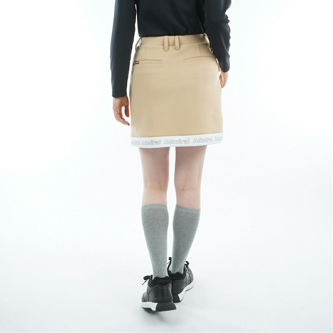 [アドミラル ゴルフ]レディース バックロゴ ダンボールスカート　サンドベージュ