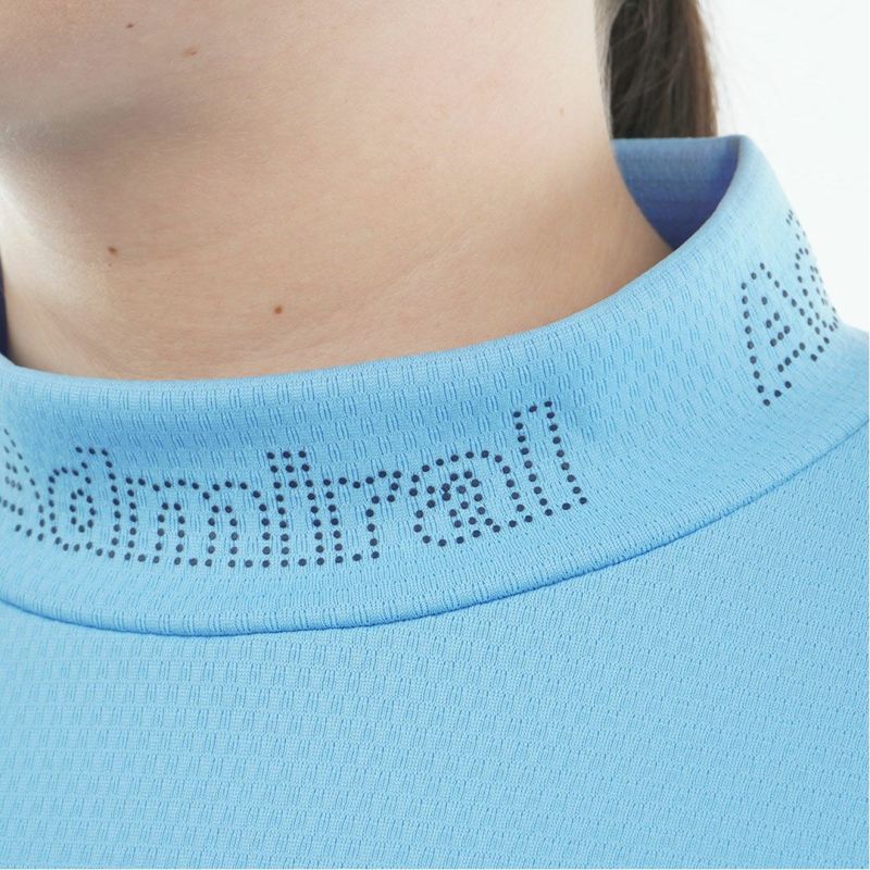 [アドミラル ゴルフ]レディース カラタッチ 長袖モックネックシャツ　アイスブルー