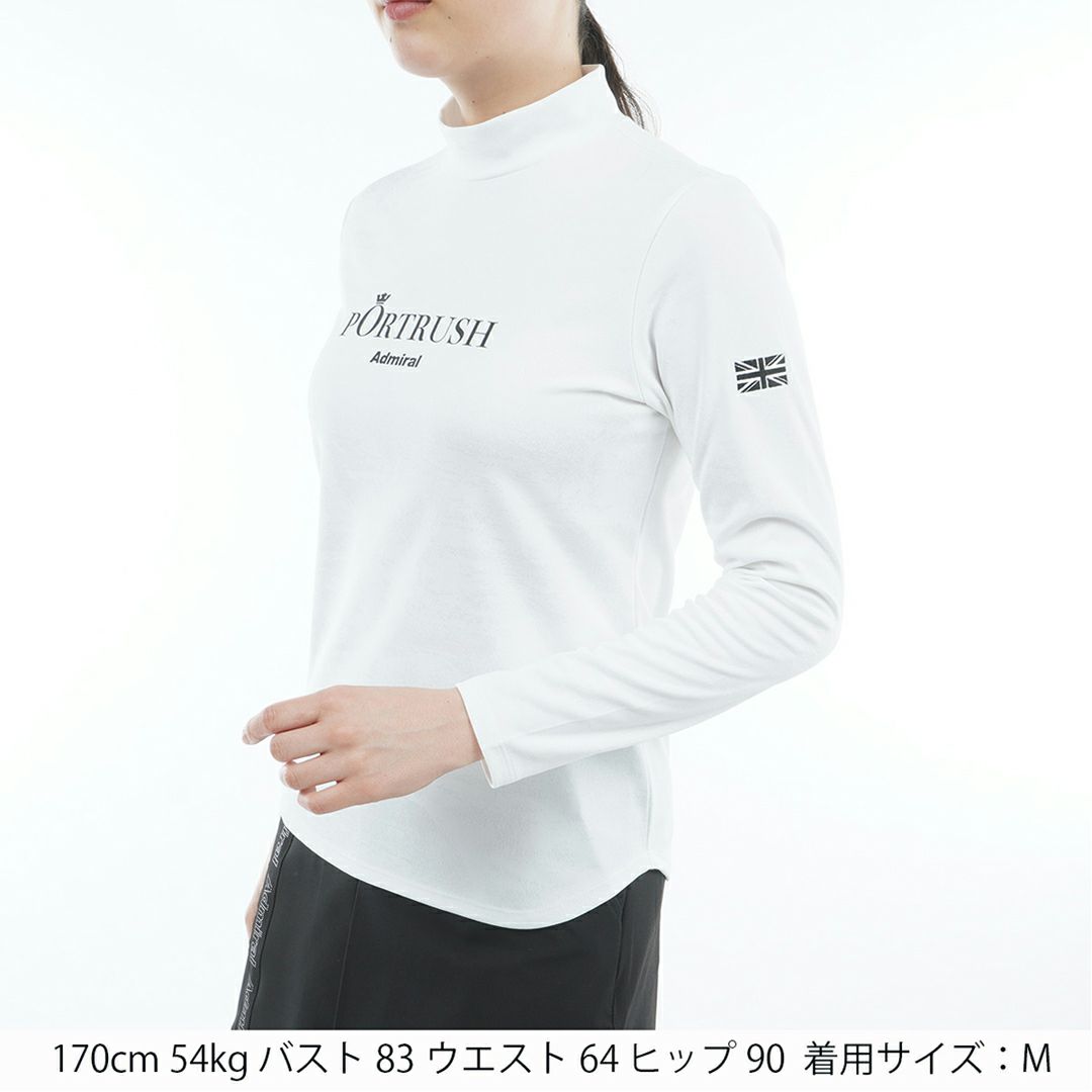 アドミラル ゴルフ Admiral GOLF レディース レディース ゴルフジャガード 長袖モックネックシャツ ADLA555 詳細2