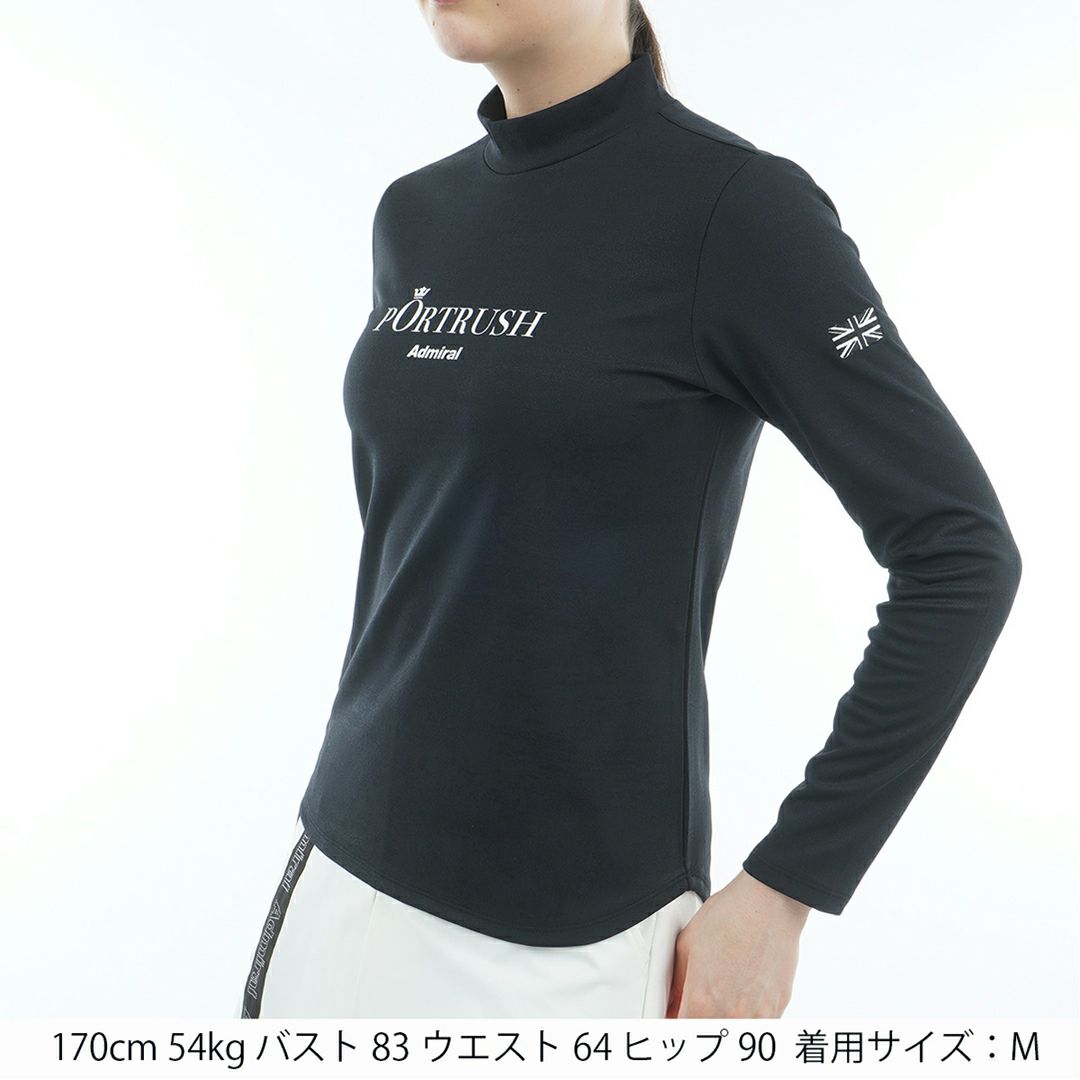 アドミラル ゴルフ Admiral GOLF レディース レディース ゴルフジャガード 長袖モックネックシャツ ADLA555 詳細5