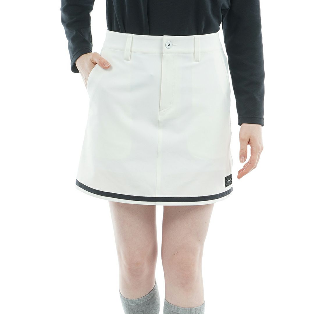 [アドミラル ゴルフ]レディース 4WAYストレッチ ヘムラインスカート　ホワイト