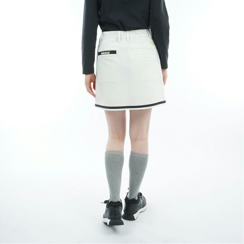 [アドミラル ゴルフ]レディース 4WAYストレッチ ヘムラインスカート　ホワイト