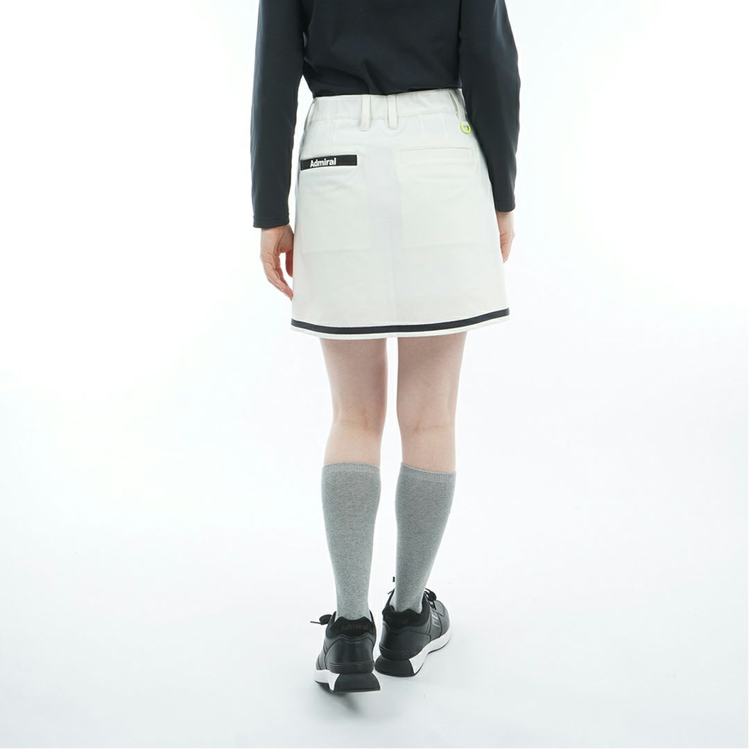 [アドミラル ゴルフ]レディース 4WAYストレッチ ヘムラインスカート　ホワイト