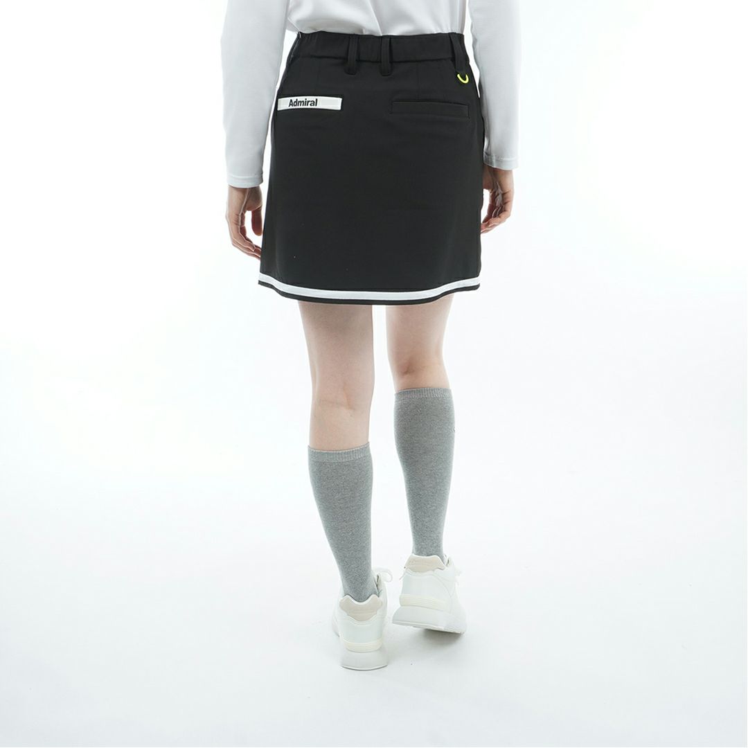 [アドミラル ゴルフ]レディース 4WAYストレッチ ヘムラインスカート　ブラック