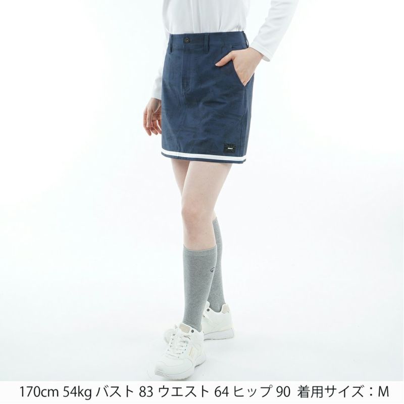 [アドミラル ゴルフ]レディース 4WAYストレッチ ヘムラインスカート　ネイビー