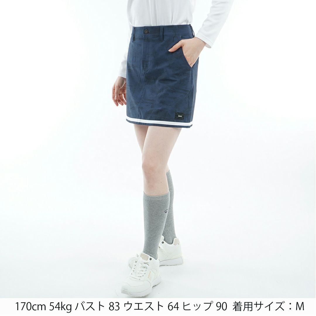 [アドミラル ゴルフ]レディース 4WAYストレッチ ヘムラインスカート　ネイビー