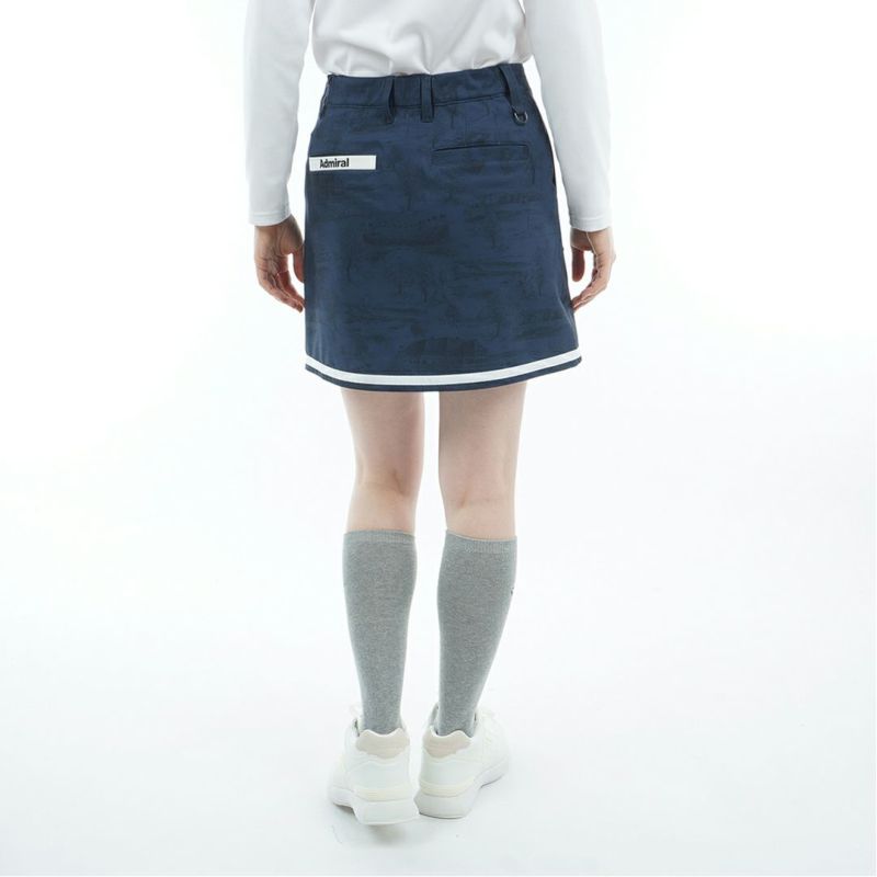 [アドミラル ゴルフ]レディース 4WAYストレッチ ヘムラインスカート　ネイビー
