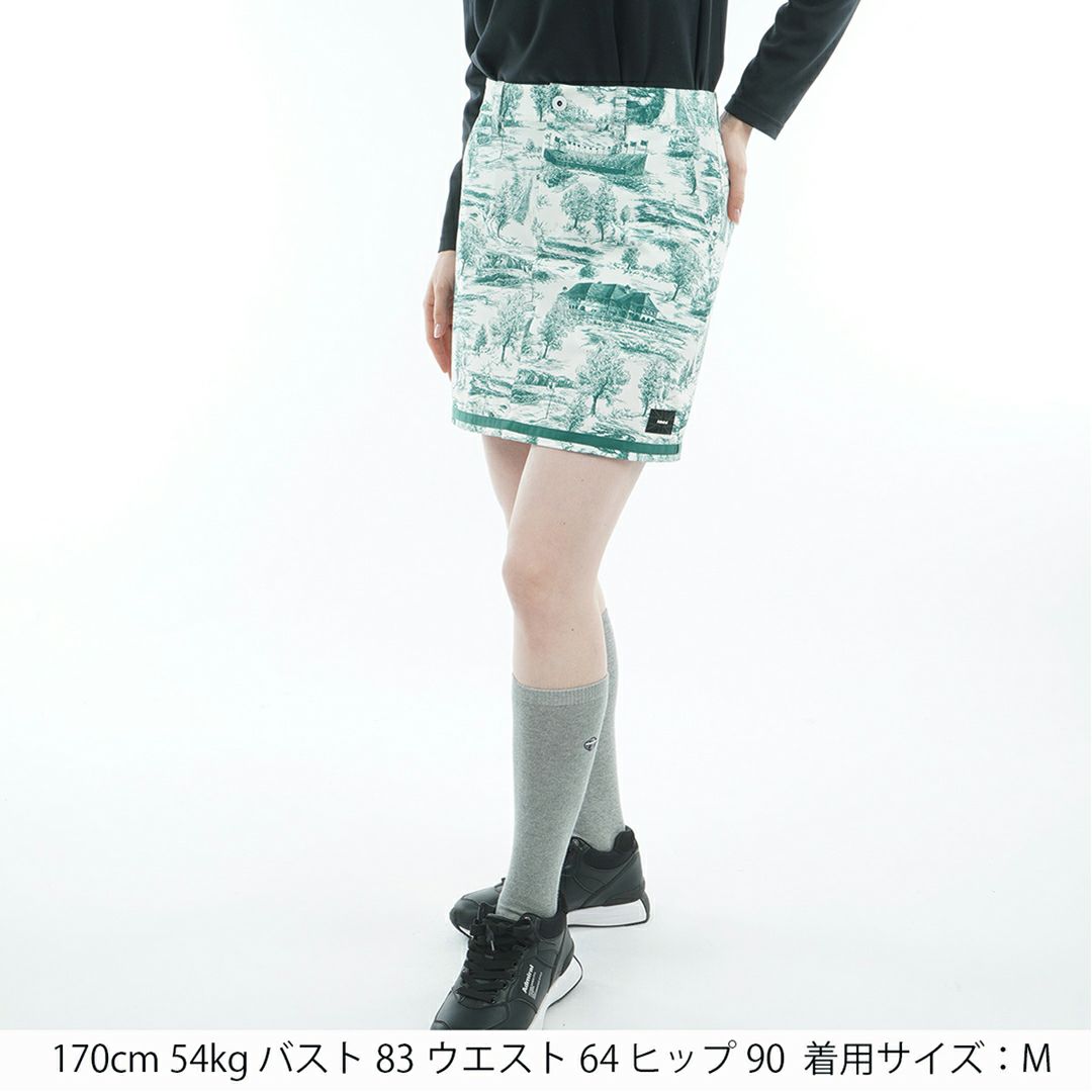 [アドミラル ゴルフ]レディース 4WAYストレッチ ヘムラインスカート　ダークグリーン