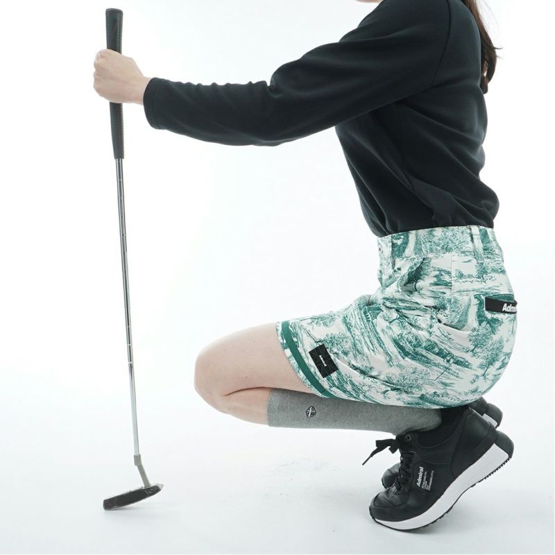 [アドミラル ゴルフ]レディース 4WAYストレッチ ヘムラインスカート　ダークグリーン