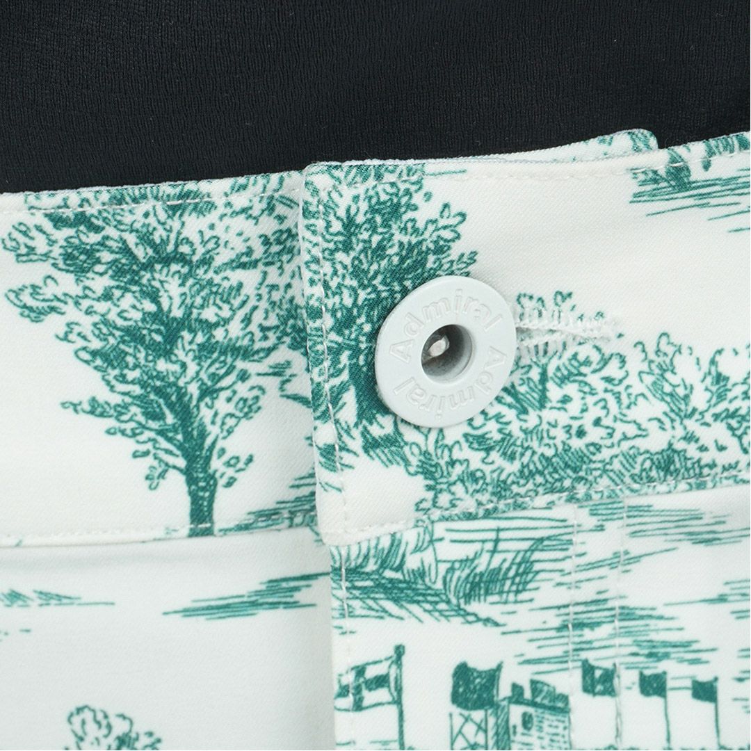 [アドミラル ゴルフ]レディース 4WAYストレッチ ヘムラインスカート　ダークグリーン