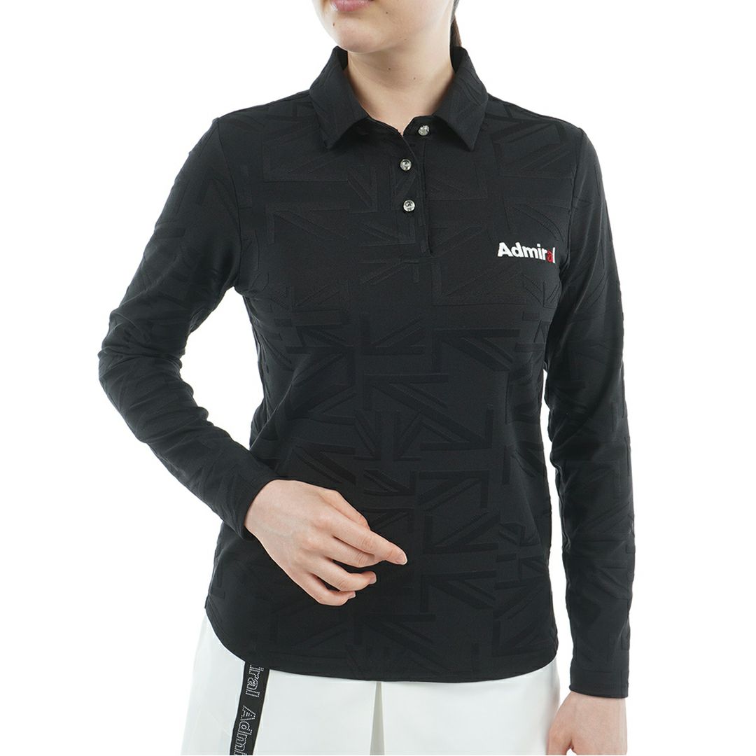 アドミラル ゴルフ Admiral GOLF レディース レディース UJジャガード 長袖シャツ ADLA557 詳細4