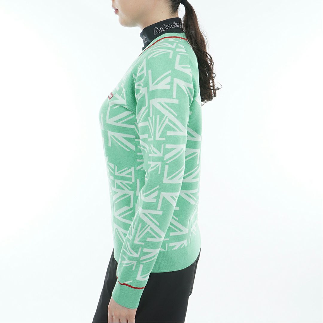 [アドミラル ゴルフ]レディース UJ クルーネックセーター　ミントグリーン