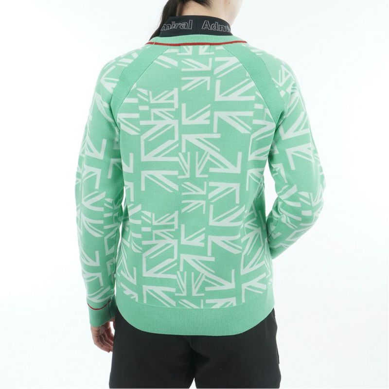 [アドミラル ゴルフ]レディース UJ クルーネックセーター　ミントグリーン