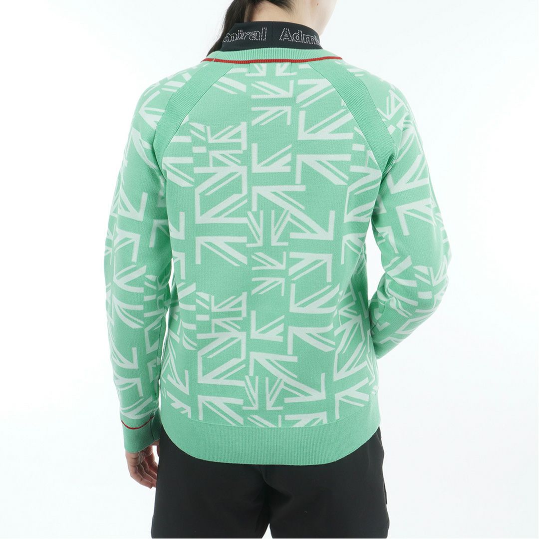 [アドミラル ゴルフ]レディース UJ クルーネックセーター　ミントグリーン