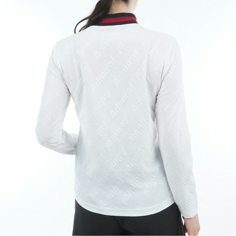 アドミラル ゴルフ Admiral GOLF レディース レディース ロゴストレッチ ジャガードモックネックシャツ ADLA559 詳細3