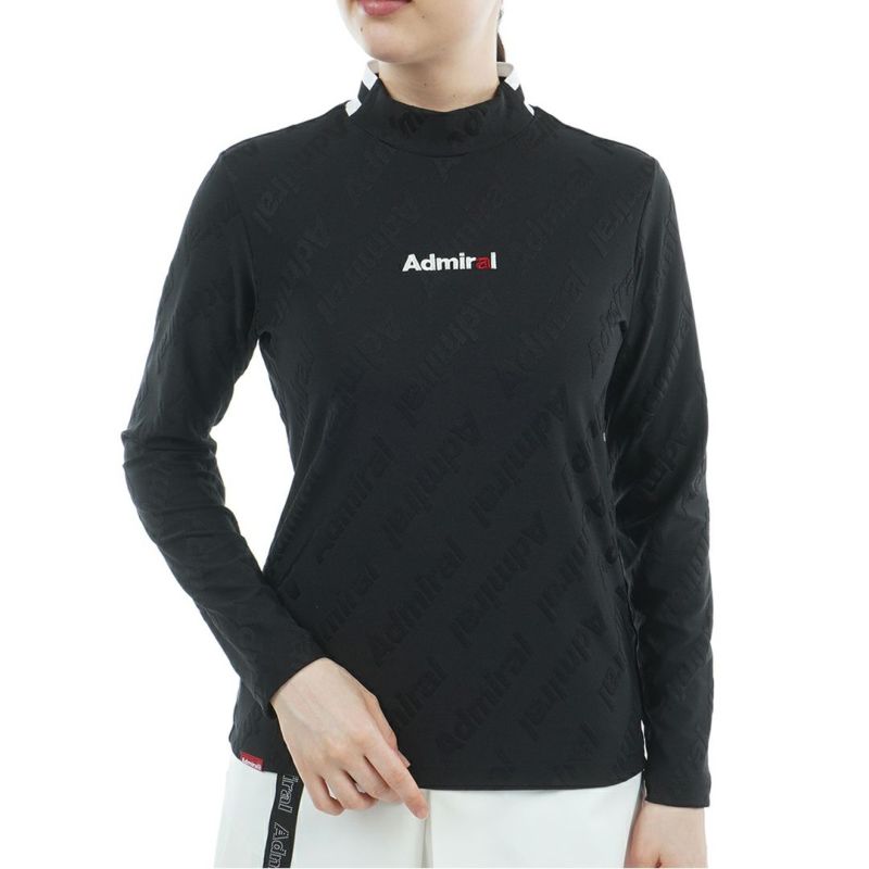 アドミラル ゴルフ Admiral GOLF レディース レディース ロゴストレッチ ジャガードモックネックシャツ ADLA559 詳細4