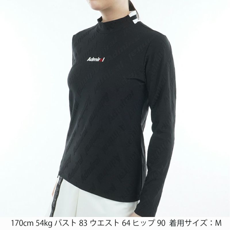 アドミラル ゴルフ Admiral GOLF レディース レディース ロゴストレッチ ジャガードモックネックシャツ ADLA559 詳細5