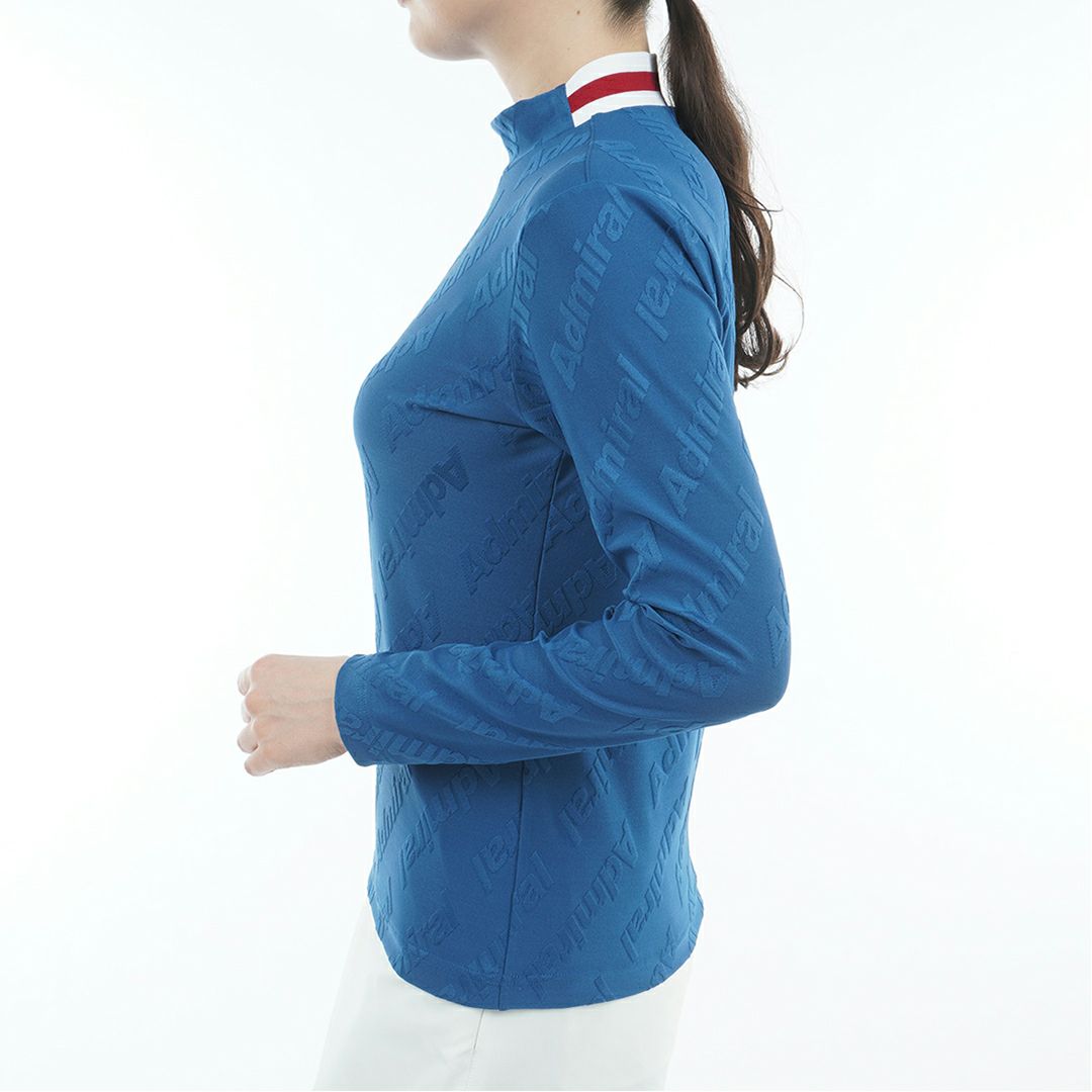 アドミラル ゴルフ Admiral GOLF レディース レディース ロゴストレッチ ジャガードモックネックシャツ ADLA559 詳細9