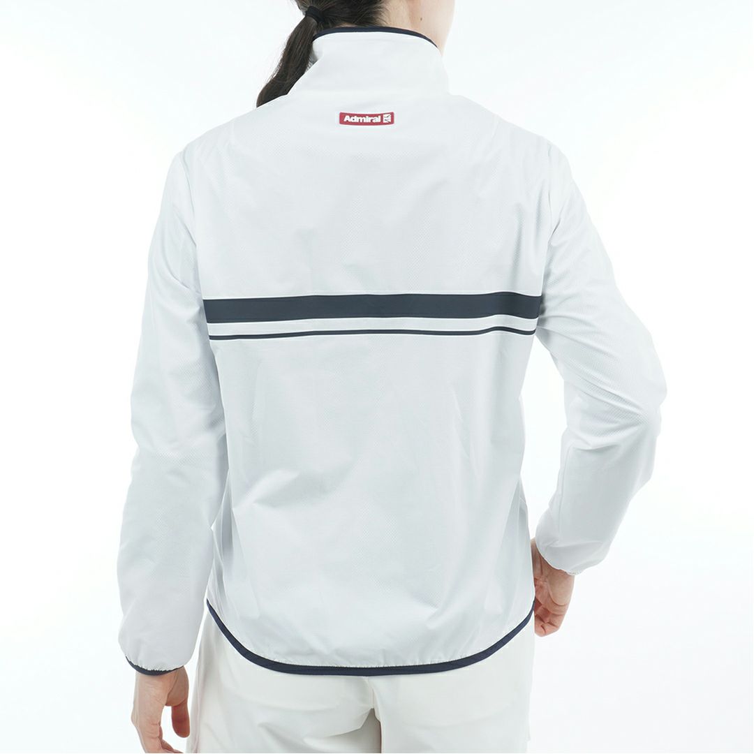 [アドミラル ゴルフ]レディース ロゴライン ウィンドジャケット　ホワイト