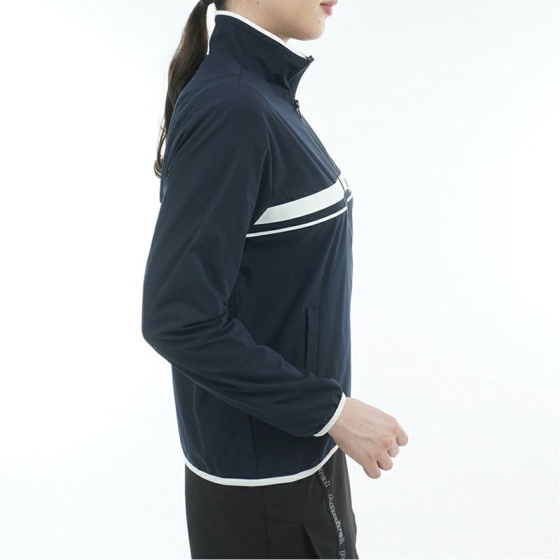 [アドミラル ゴルフ]レディース ロゴライン ウィンドジャケット　ネイビー