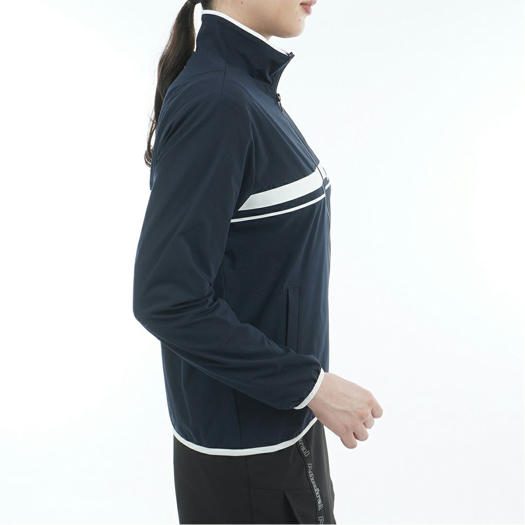 [アドミラル ゴルフ]レディース ロゴライン ウィンドジャケット　ネイビー