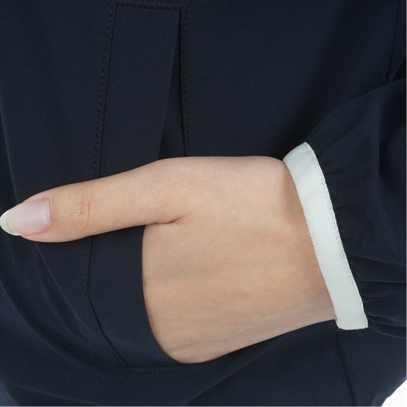 [アドミラル ゴルフ]レディース ロゴライン ウィンドジャケット　ネイビー