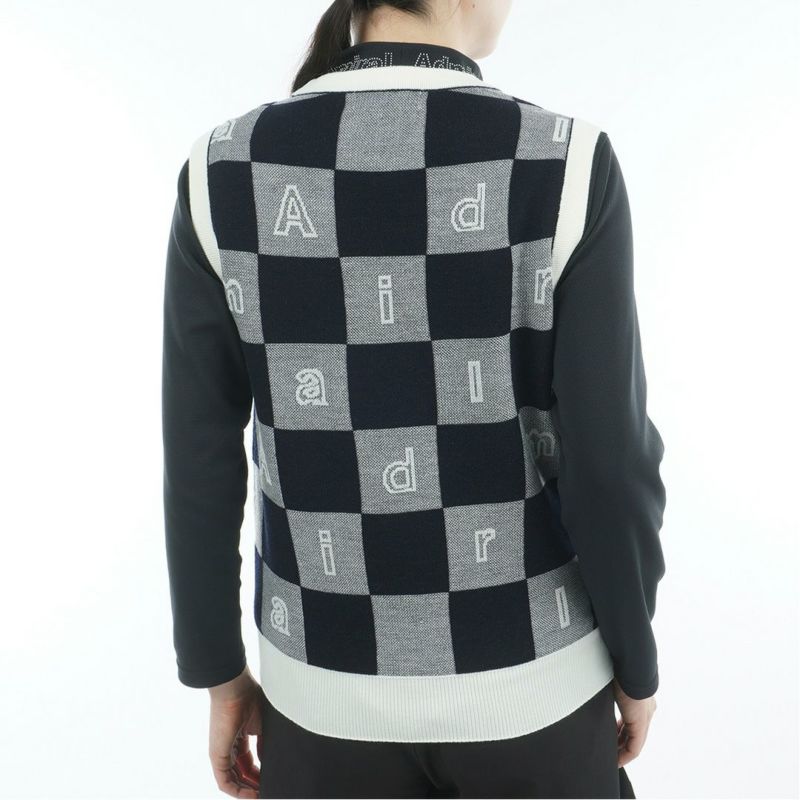 アドミラル ゴルフ Admiral GOLF レディース レディース モノグラムジャカード　ライトクルーニットベスト ADLA561 詳細6