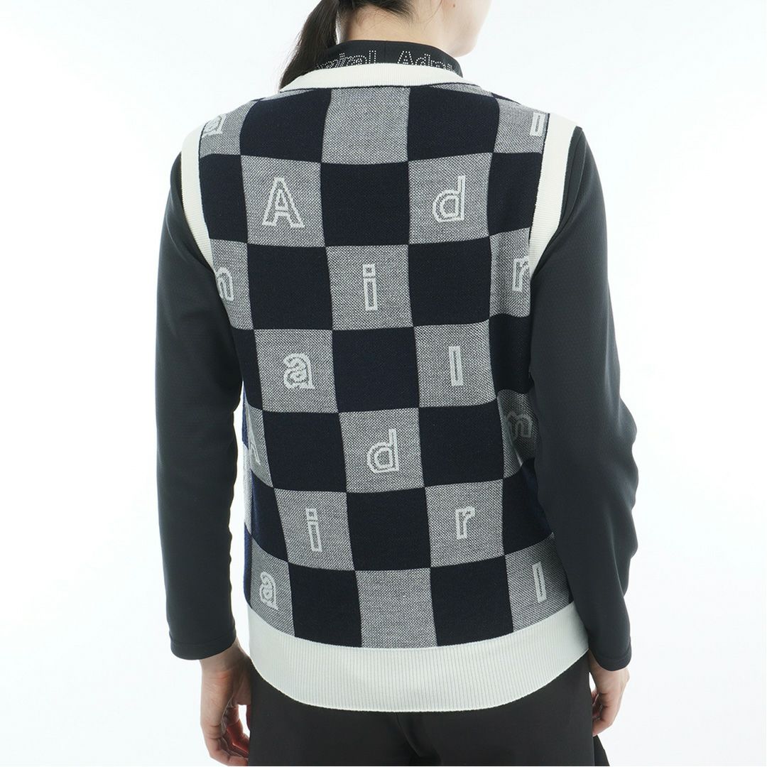 アドミラル ゴルフ Admiral GOLF レディース レディース モノグラムジャカード　ライトクルーニットベスト ADLA561 詳細6