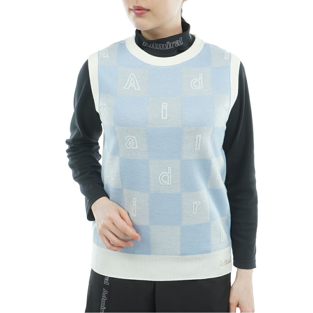 アドミラル ゴルフ Admiral GOLF レディース レディース モノグラムジャカード　ライトクルーニットベスト ADLA561 詳細7