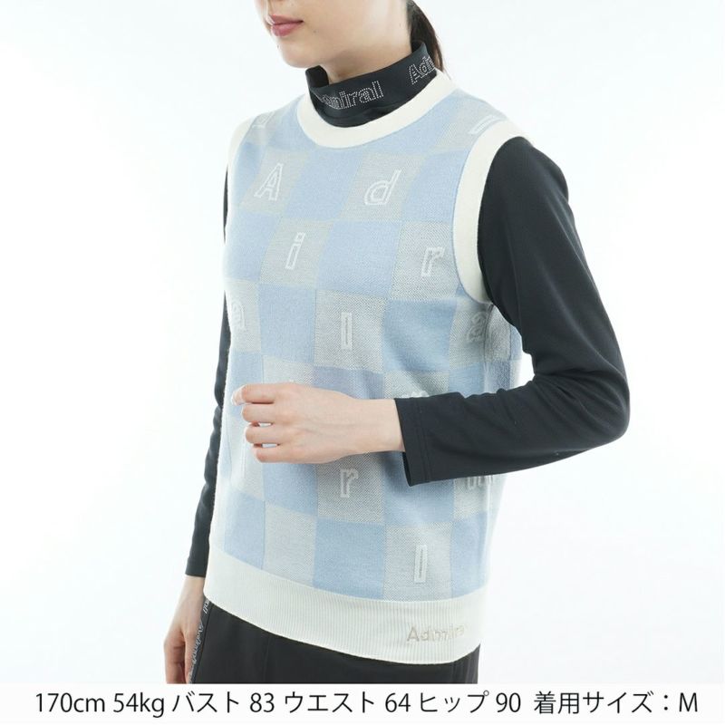 アドミラル ゴルフ Admiral GOLF レディース レディース モノグラムジャカード　ライトクルーニットベスト ADLA561 詳細8