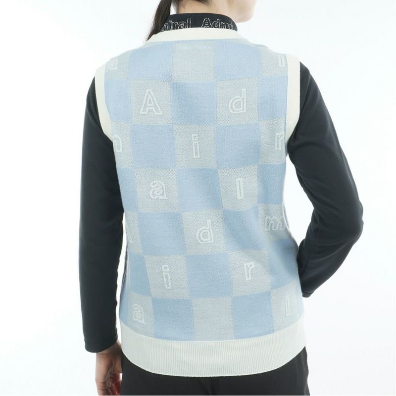 アドミラル ゴルフ Admiral GOLF レディース レディース モノグラムジャカード　ライトクルーニットベスト ADLA561 詳細10