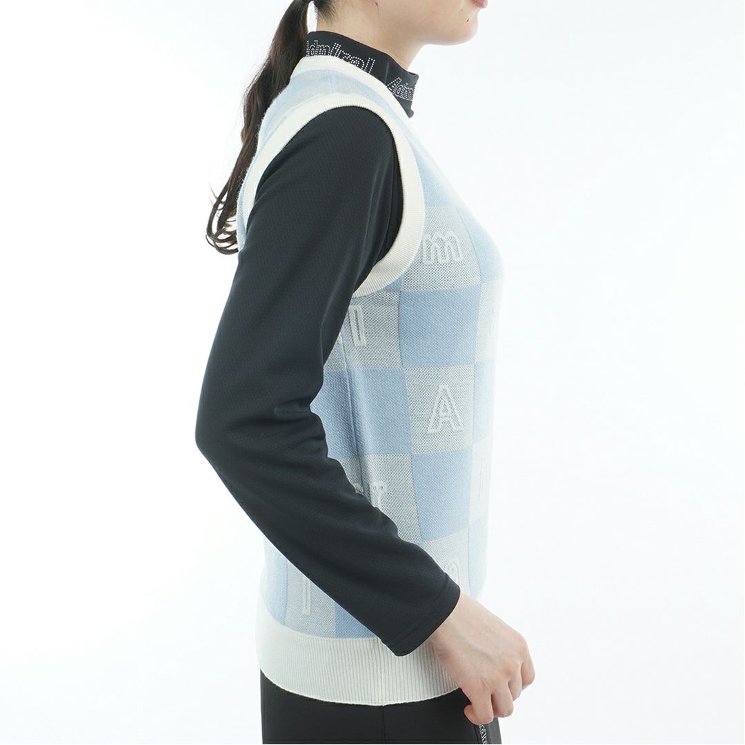アドミラル ゴルフ Admiral GOLF レディース レディース モノグラムジャカード　ライトクルーニットベスト ADLA561 詳細11