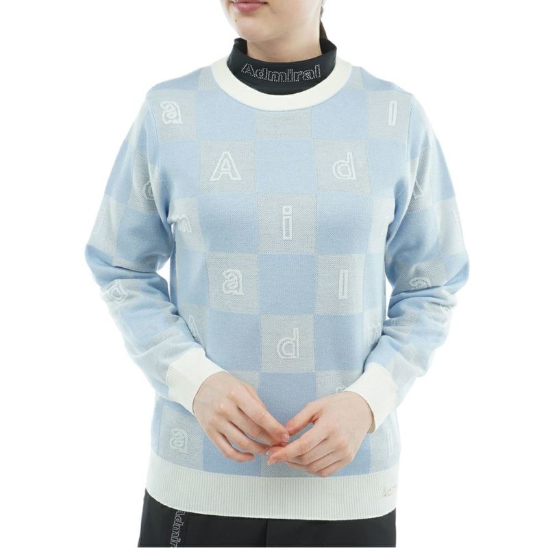 アドミラル ゴルフ Admiral GOLF レディース レディース モノグラムジャカード　ライトクルーニット ADLA562 詳細7