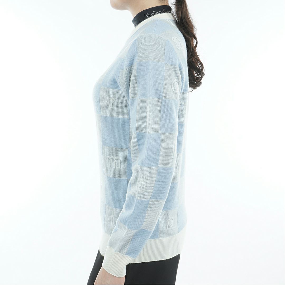 アドミラル ゴルフ Admiral GOLF レディース レディース モノグラムジャカード　ライトクルーニット ADLA562 詳細9