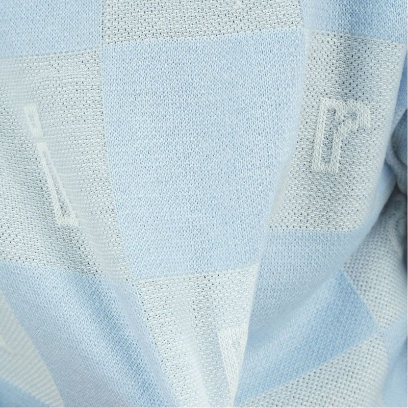 [アドミラル ゴルフ]レディース モノグラムジャカード　ライトクルーニット　アイスブルー