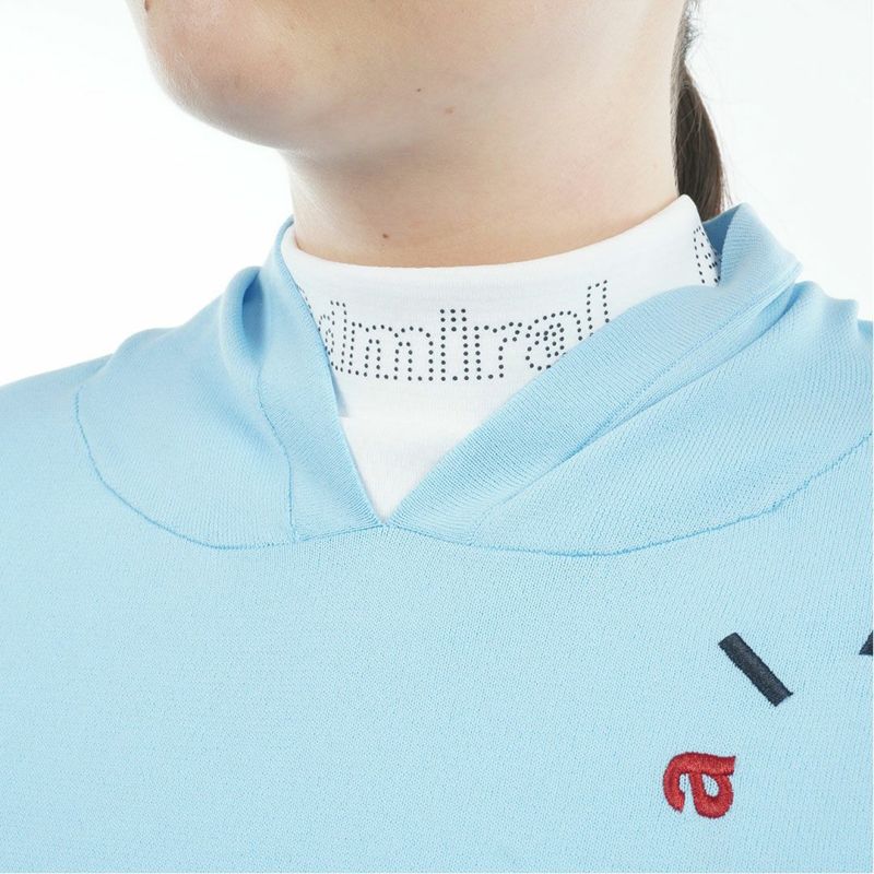 [アドミラル ゴルフ]レディース ホカタッチ 軽量フーディーニット　アイスブルー