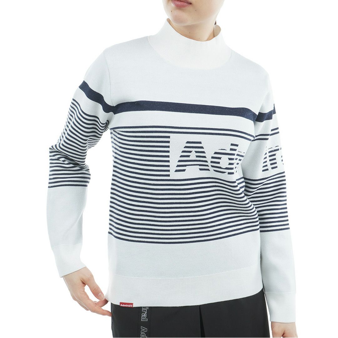 アドミラル ゴルフ(Admiral GOLF)ゴルフウェア 防寒 パネルBD ボトルネック 長袖セーター ADLA564-WH… 30％OFF】[アドミラル ゴルフ]レディース パネルBD ボトルネック