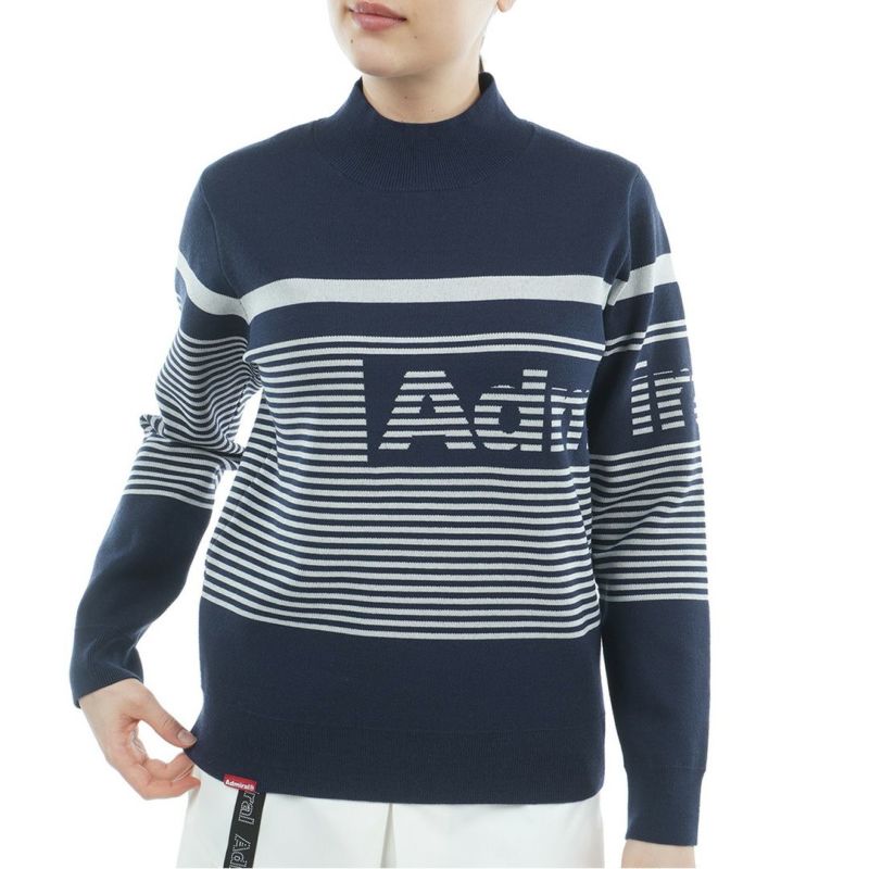 Admiral - coco 未使用品 アドミラルゴルフ Admiral Golf レディース セーター M 青 ブルー 迷彩 カモフラ クルーネック Admiral - coco 未使用品 アドミラルゴルフ Admiral Golf