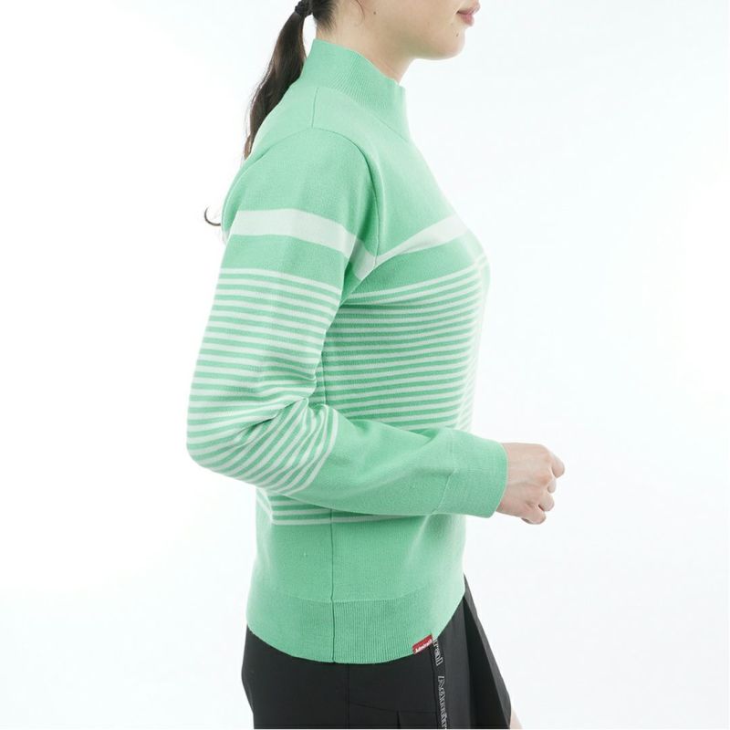 [アドミラル ゴルフ]レディース パネルBD ボトルネックセーター　ミントグリーン