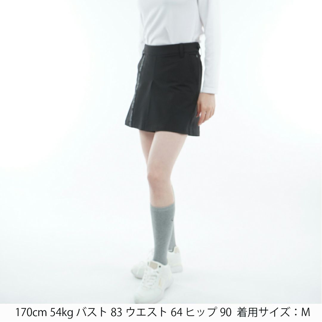 [アドミラル ゴルフ]レディース 4WAYストレッチ ボックスプリーツキュロット　ブラック