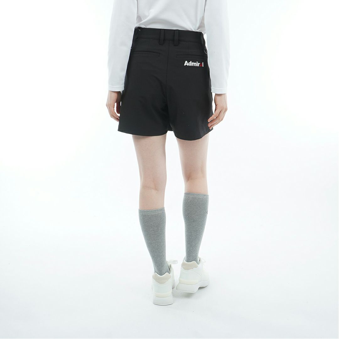 [アドミラル ゴルフ]レディース 4WAYストレッチ ボックスプリーツキュロット　ブラック